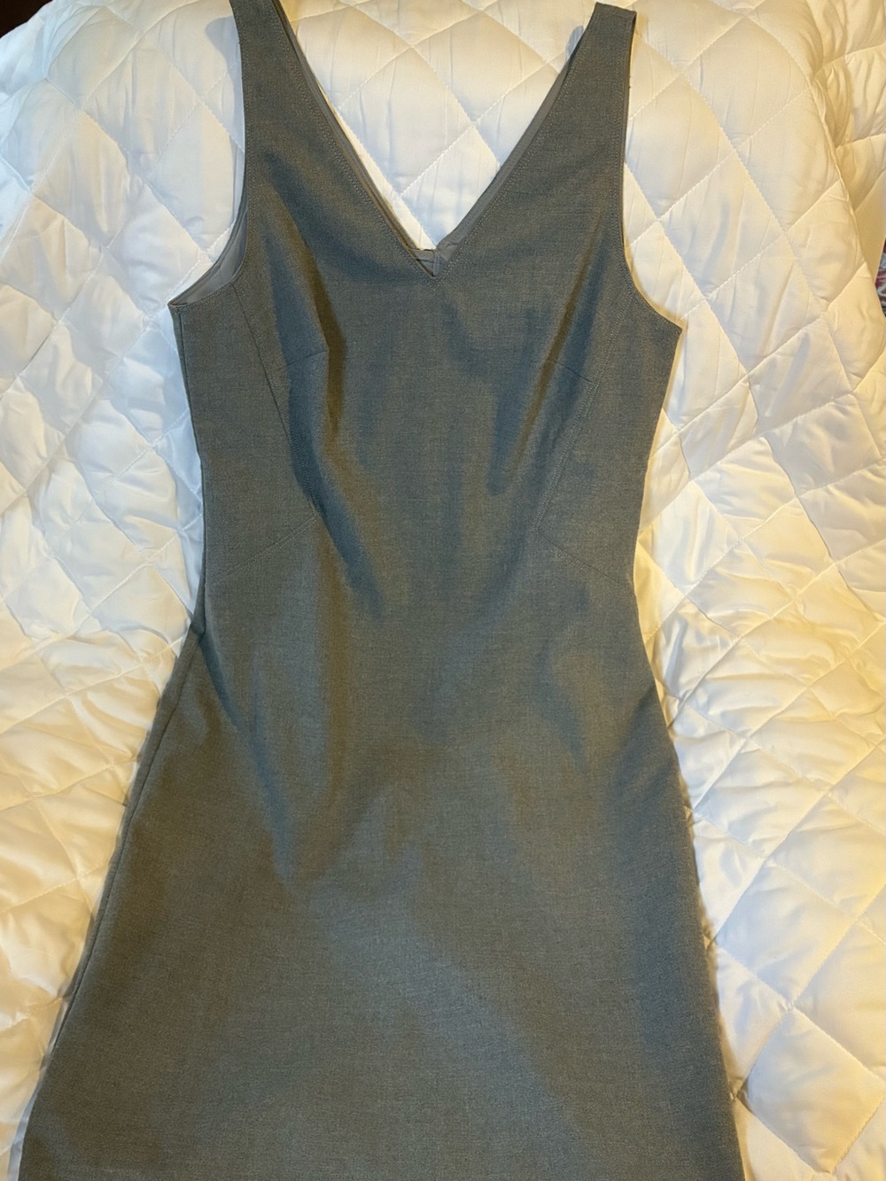 Banana Republic Sleeveless V-Neck Sheath Dress - Gray